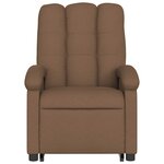 vidaXL Fauteuil de massage inclinable Marron Tissu