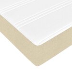 vidaXL Cadre de lit avec matelas Crème 90 x 190 cm tissu