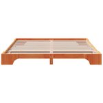 vidaXL Cadre de lit Marron ciré Bois massif 200 x 200 cm Cadre de lit