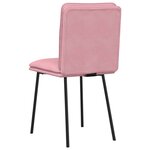 vidaXL Chaises à manger lot de 6 rose velours
