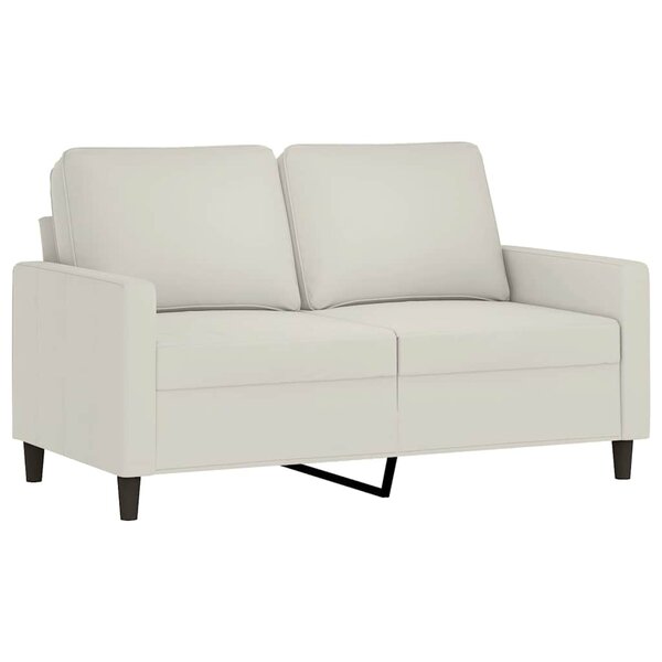 vidaXL Canapé à 2 places Crème 120 cm Velours