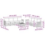 vidaXL Ensemble de canapés d'extérieur 9 pc Naturel et Beige