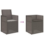 vidaXL Chaises de jardin salle à manger 2 Pièces Gris clair PP