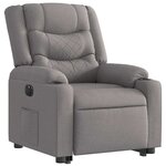 vidaXL Fauteuil inclinable électrique taupe tissu