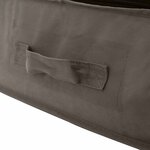 vidaXL Boîte de rangement avec fenêtre transparente Gris Tissu intissé