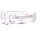 vidaXL Lit de jour gris clair 100x190 cm velours