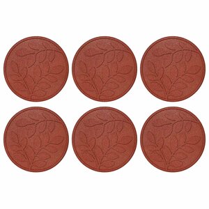 vidaXL Pierre de marchage 6 pièces Rouge Ø 44 x 2 cm Caoutchouc