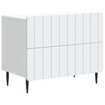 vidaXL Cabinet de chevet Blanc 62 x 34 5 x 49 5 cm Bois d'ingénierie