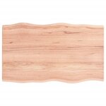 vidaXL Dessus de table bois chêne massif traité bordure assortie