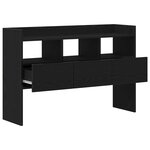 Buffet noir en chêne vidaXL 105x30x70 cm en bois d'ingénierie