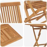 vidaXL Set de salle à manger de jardin 2 Pièces Marron