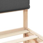 vidaXL Cadre de lit avec tête de lit rembourrée Gris foncé