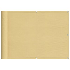 vidaXL Écran de balcon sable 75x500 cm 100 polyester oxford