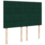 vidaXL Sommier à lattes de lit et matelas Vert foncé 140x200cm Velours