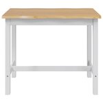 VidaXL Table haute EKAI Blanc 112 x 70 x 91 cm Bois de pin massif