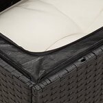 vidaXL Salon de jardin 8 Pièces avec coussins noir résine tressée