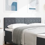 vidaXL tête de lit   boutons en cristal  gris foncé  160 cm  velours