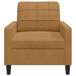 vidaXL Fauteuil Marron 60 cm Velours