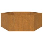 vidaXL Jardinière Rouillé 138x120x45 cm Acier corten