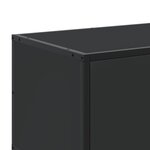 vidaXL Meuble TV noir 120x35x41 cm bois d'ingénierie et métal
