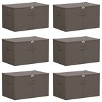 vidaXL Boîte de rangement 6 pc Tissu intissé 60 x 43 x 35 cm 90 3 L