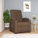 vidaXL Fauteuil inclinable électrique Marron Tissu