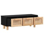 vidaXL Table basse Noir 80x40x30 cm Bois d'ingénierie et pin massif