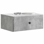 vidaXL Cabinet de chevet mural Gris béton 49 x 34 5 x 20 cm