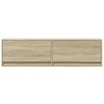 vidaXL Meuble TV mural avec lumières LED chêne sonoma 140x31x38 cm