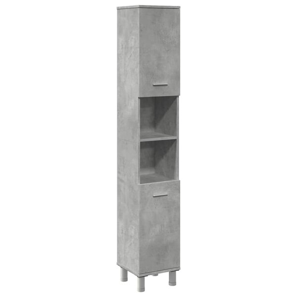 vidaXL Armoire de salle de bain Gris béton 30x30x179 cm Aggloméré