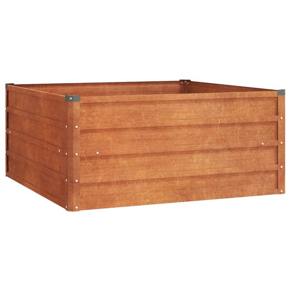 vidaXL Lit surélevé de jardin rouillé 100x100x45 cm acier corten