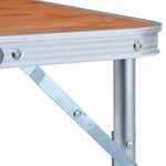 vidaXL Table pliable de camping Aluminium 60x45 cm