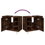 vidaXL Armoire de bain Chêne fumé 60x32x53 5 cm Bois d'ingénierie