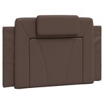 vidaXL Coussin de tête de lit marron 80 cm similicuir