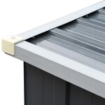 vidaXL Abri de stockage de bois Acier galvanisé 330x84x152 cm Gris
