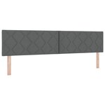 vidaXL Lit box spring avec matelas gris foncé 200x200 cm en tissu