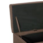Banc banquette avec compartiment de rangement 116 cm marron polyester 02_0010893
