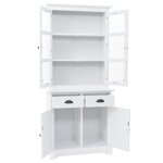 vidaXL Vaisselier avec 4 portes MDF et Bois de pin 80x40x180 cm