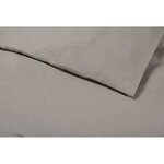 Housse de couette - 260 x 240 cm - Coton - Antibactérien - Taupe