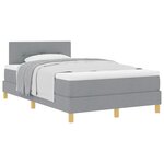 vidaXL Lit à ressorts avec matelas Gris clair 120 x 200 cm tissu