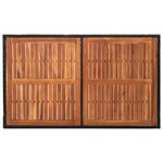 vidaXL Ensemble à manger d'extérieur 7Pièces Résine tressée acacia Noir