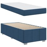 vidaXL Cadre de lit avec matelas Bleu 100 x 200 cm tissu