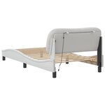 vidaXL Cadre de lit avec lumières LED blanc 100x200 cm similicuir