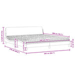 vidaXL Lit avec matelas gris clair 200x200 cm tissu