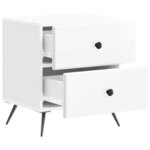vidaXL Cabinet de chevet Blanc brillant 43 x 34 5 x 47 5 cm