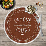 Set de table rond l'amour se cuisine