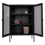 House Nordic Vitrine Anna avec porte en maille Noir