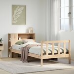 vidaXL Lit bibliothèque sans matelas 100x200 cm bois massif de pin