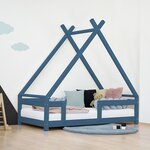 Lit cabane enfant TAHUKA 120 x 190 bleu marine