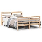 vidaXL Cadre de lit avec tête de lit sans matelas 120x190 cm
